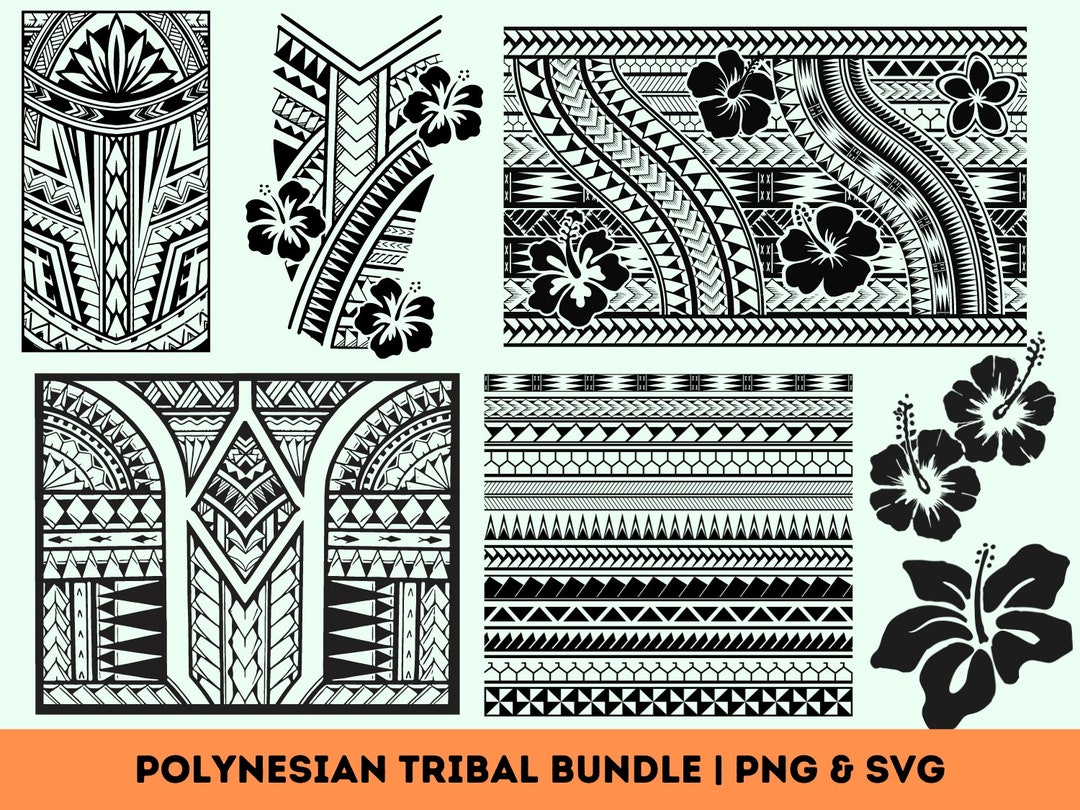 Polynesian Tribal Bundle SVG and PNG Graphics - Etsy