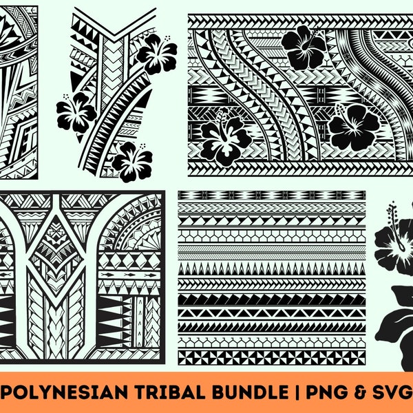 Ensemble tribal polynésien Graphiques SVG et PNG