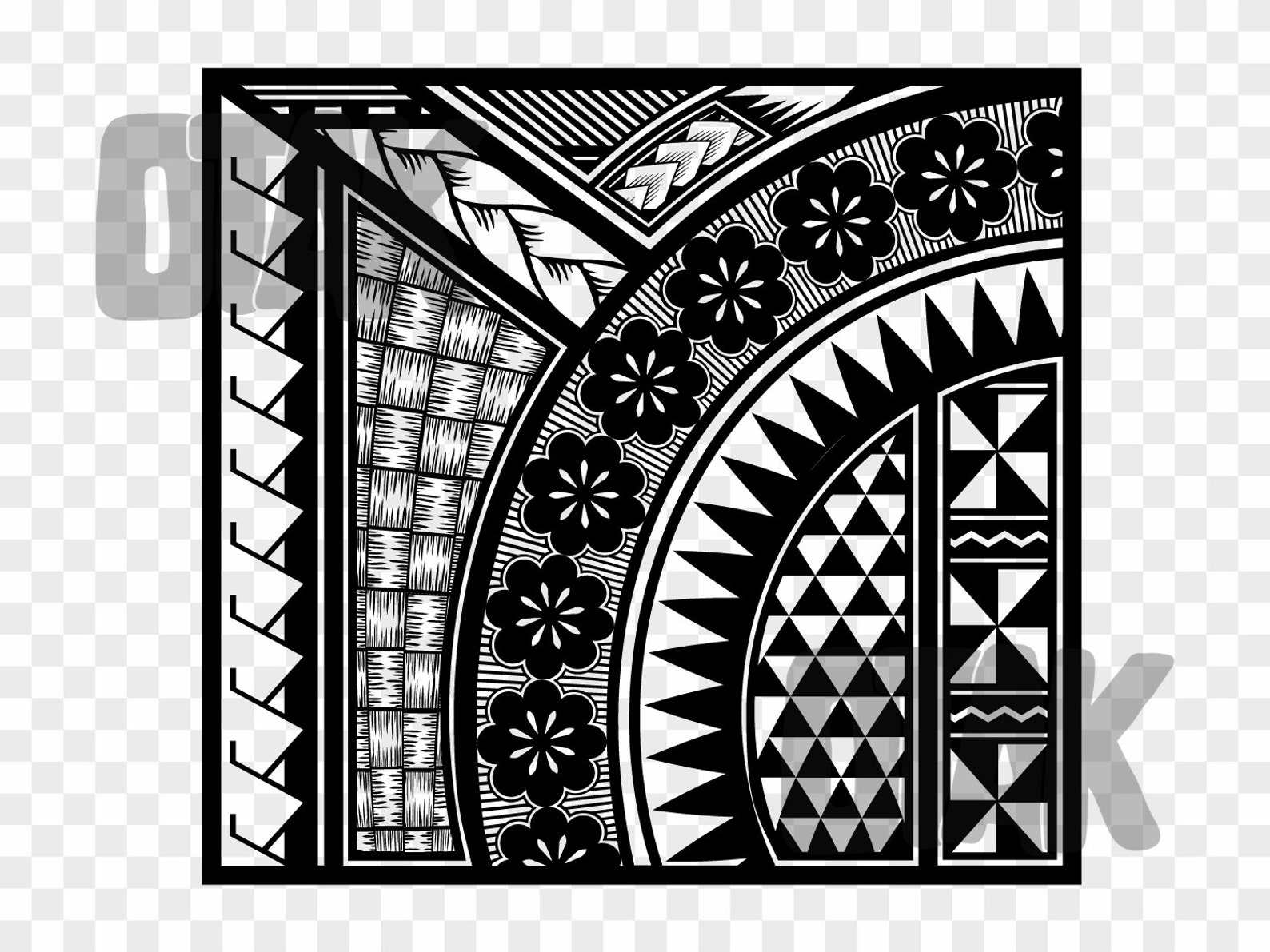 Pacific Pattern Vector Mix Pacific Tribal Graphic Bundle | Melanesian and Polynesian Tribal ...
