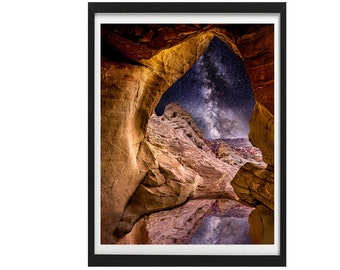 Valley of Fire Milky Way Print: Nevada Desert Night Landscape (Digital Download)