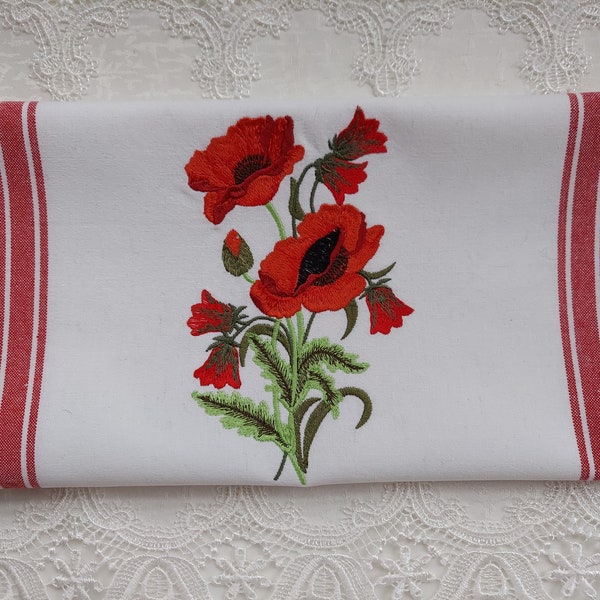 Poppy Towel Etsy