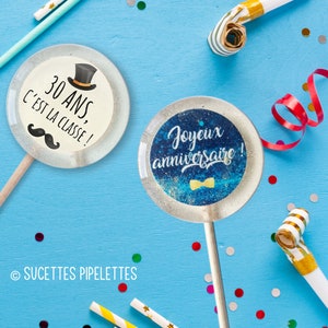 Custom lollipops for all your happy events! COMMANDE MINIMUM de 10 SUCETTES
