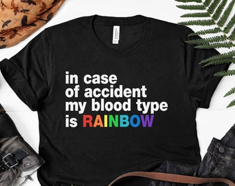 Rainbow T-Shirt with Pride Flag, Gay Pride Shirt - Rainbow Tee, Perfect Gift for LGBTQ Meme Lovers