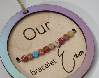 Friendship Bracelet Era Wood Ornament