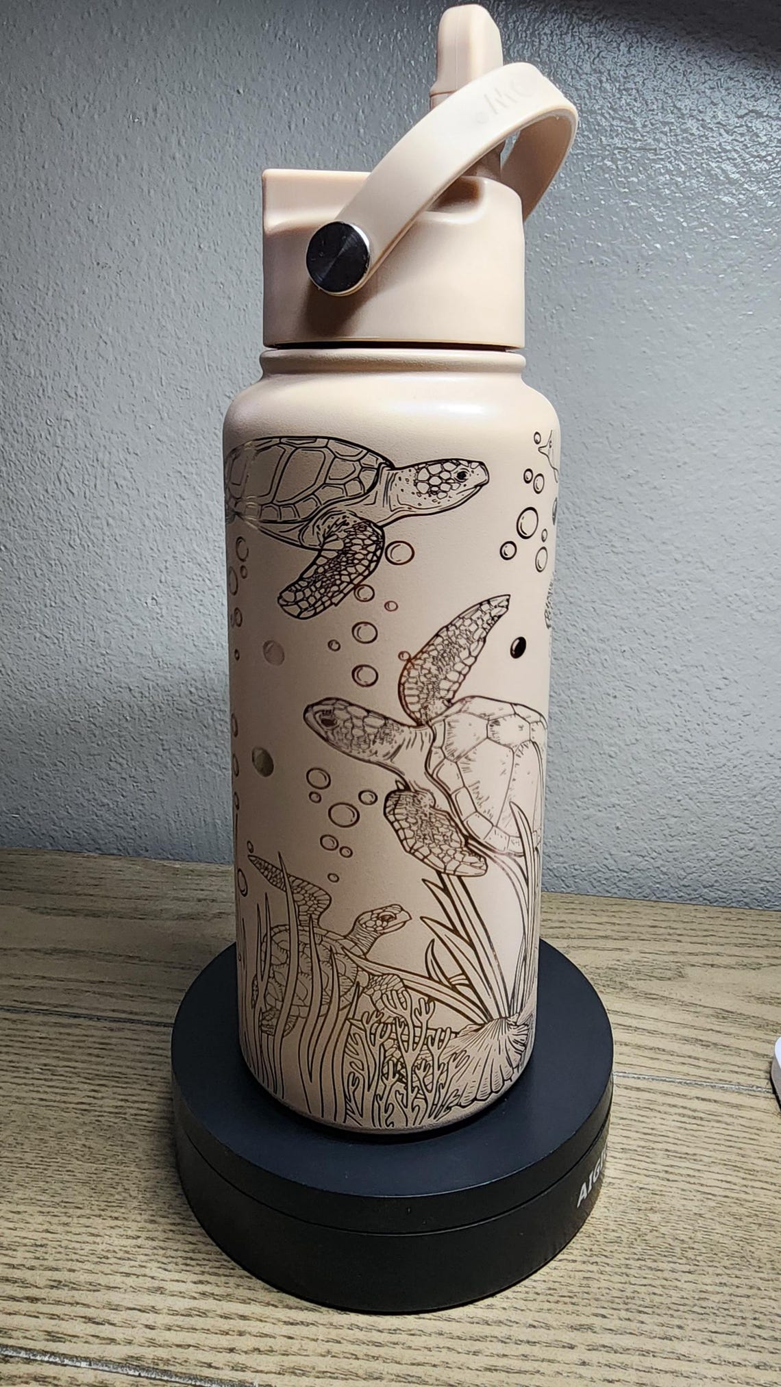 32oz Hydraflow Stainless Steel Water Bottle Laser Engraved in Rose Gold ...