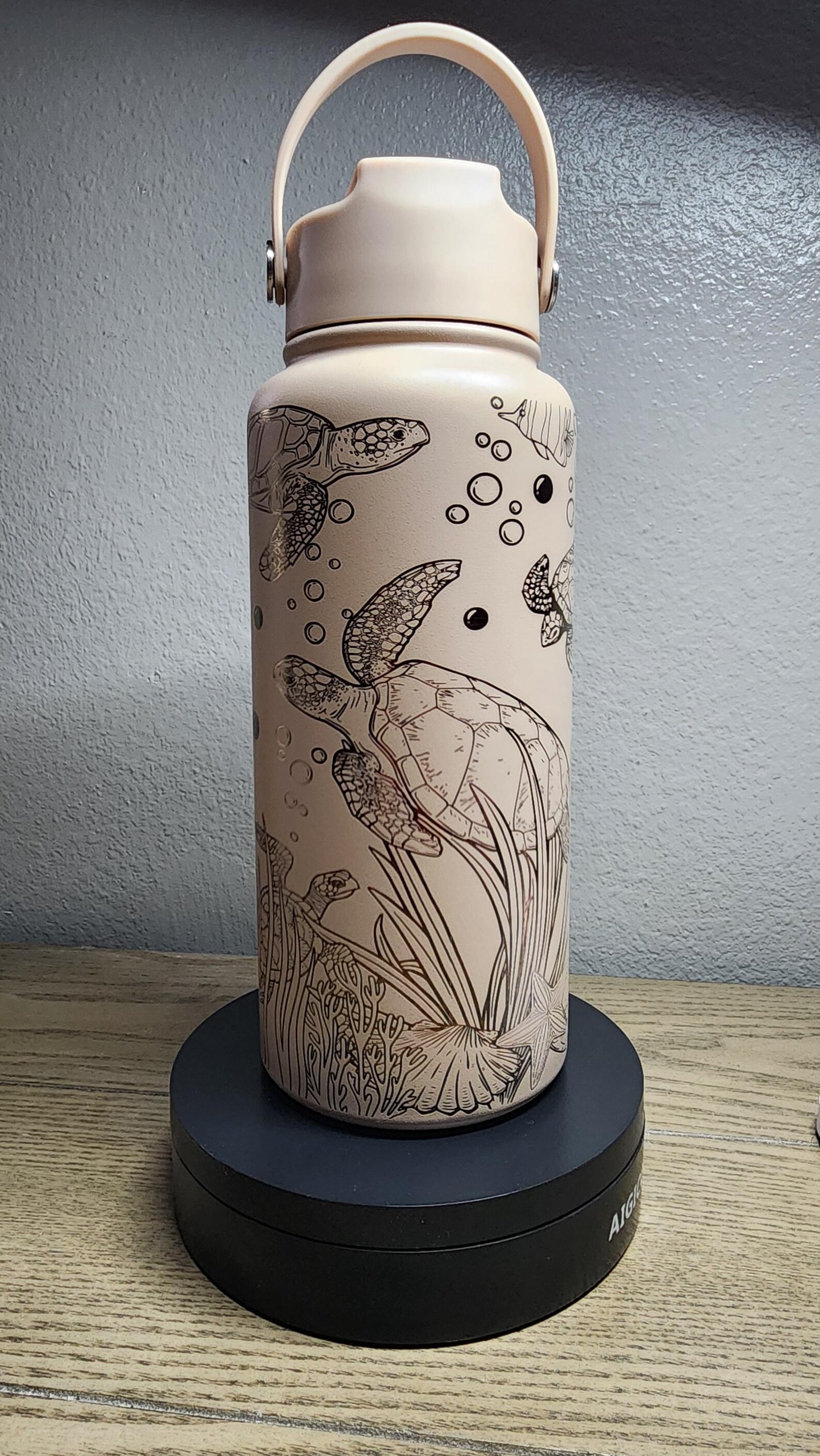 32oz Hydraflow Stainless Steel Water Bottle Laser Engraved in Rose Gold ...