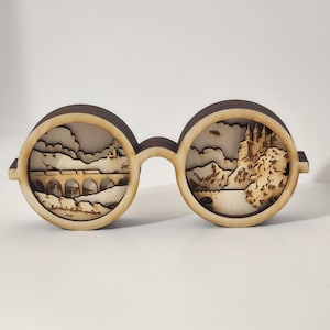 Wizarding World Glasses With Scene  Free US shipping