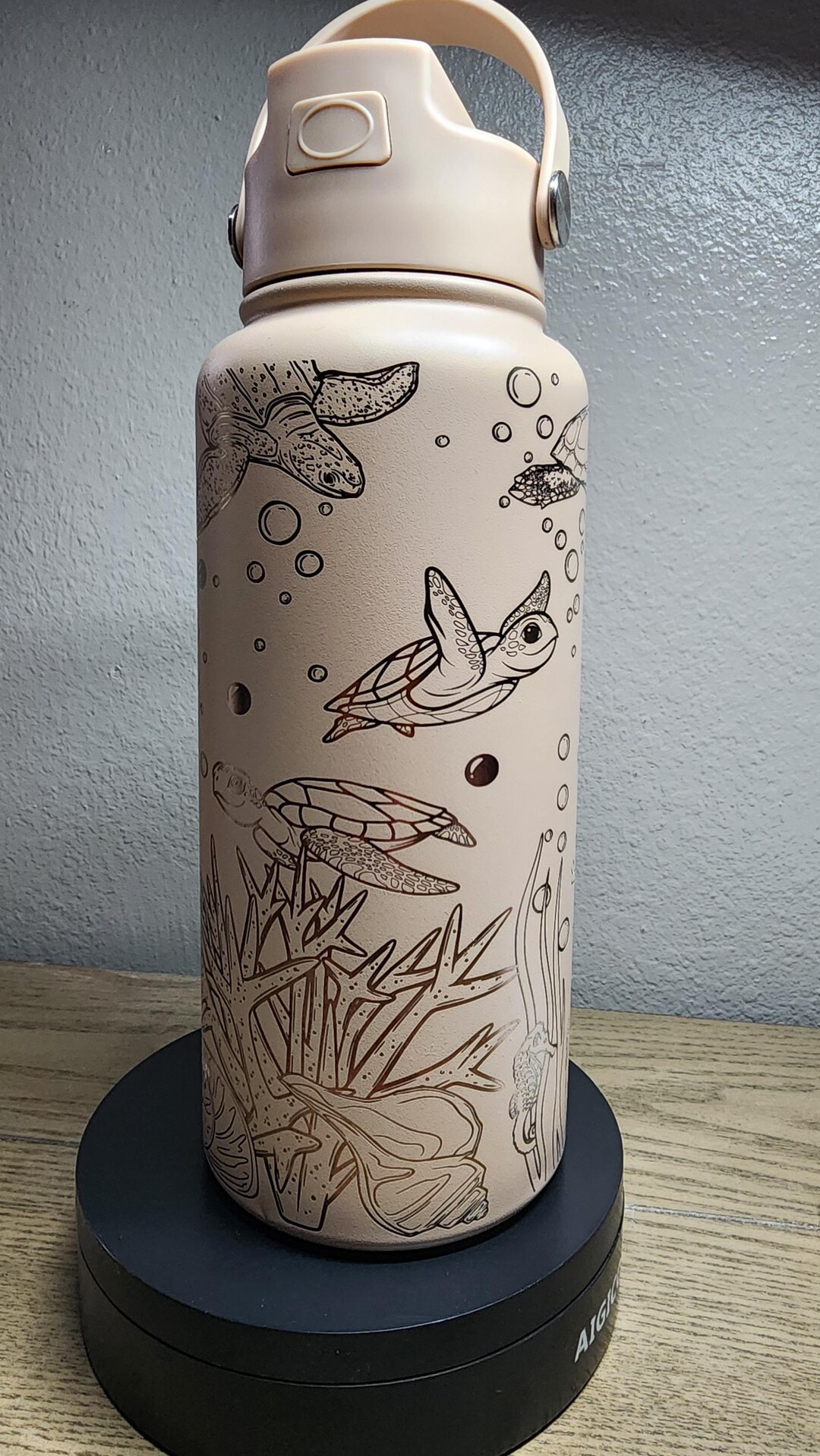 32oz Hydraflow Stainless Steel Water Bottle Laser Engraved in Rose Gold ...