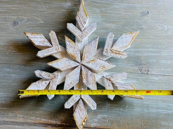 Rustic Wood Snowflake 3 Style Choices3 Sizes 