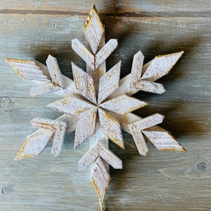 Rustic Wood Snowflake (3 style choices)3 sizes