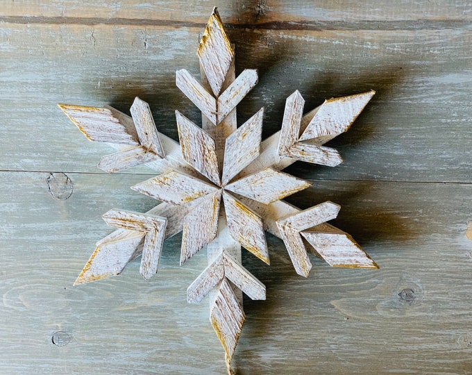 Rustic Wood Snowflake, Wood Snowflake, Christmas Decor, Winter Decor ...
