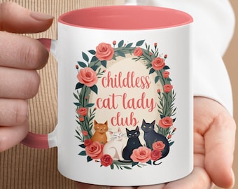 Childless Cat Ladies for Kamala Harris Mug, 2024 Presidential Election, 47th President, Funny Coffee Cup, Cat Lover Gift, Feminist Mug