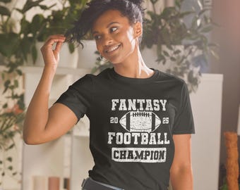 Fantasy Football Champion 2024 T-Shirt for Fantasy Football League Champion, Trophy or gift for winner of Fantasy Football League
