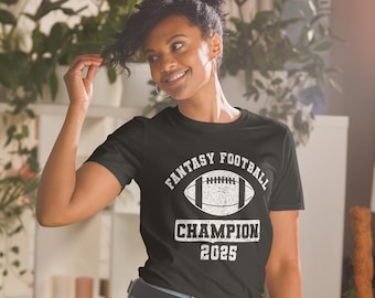 Fantasy Football Champion 2024 T-Shirt for Fantasy Football League Champion, Trophy or Gift for winner of Fantasy Football League