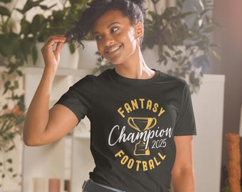 Fantasy Football Champion 2024 T-Shirt for Fantasy Football League Champion, Perfect trophy or gift for winner of Fantasy Football League