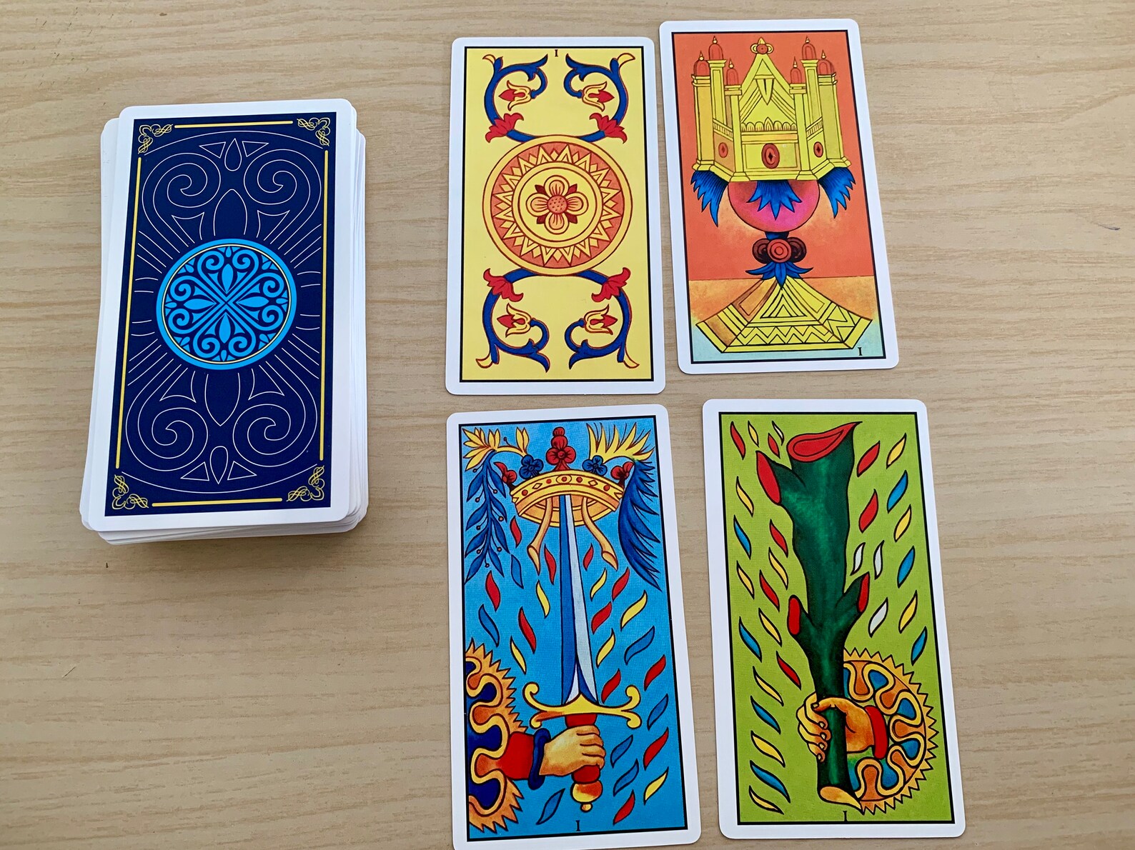 Colorful Tarot Marseille deck. Special edition. | Etsy