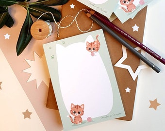 Cat A6 Notepad, Cute Notepad, Kawaii Notepad, Cat Notepad