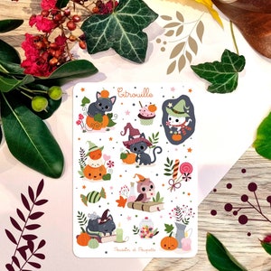 Halloween stickers, Autumn stickers sheet, Bullet journal stickers, Autumn stickers, October stickers, Halloween