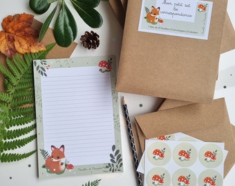 Fox correspondence set, Autumn correspondence set, Fox writing paper, Autumn writing paper set