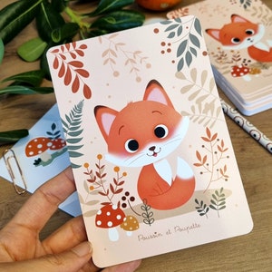 Carte renard, Carte automne, Cartes de vœux