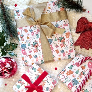 Christmas gift paper, Christmas cute gift paper, A2 sheets, Christmas wrapping paper, Gift package