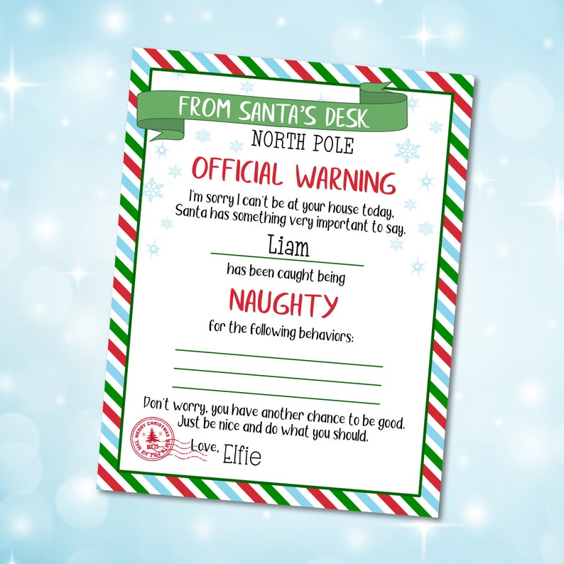 Elf Printables - Editable Elf Printables - Elf Letters - Personalized Elf Letters - Christmas ...