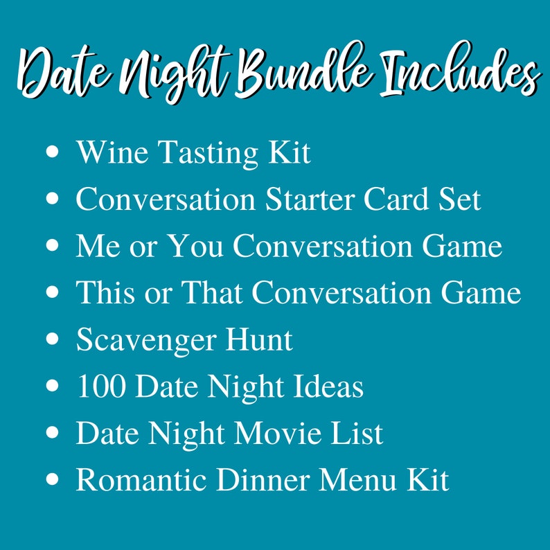 Date Night Kit Printable PDF Instant Download Date Night Etsy