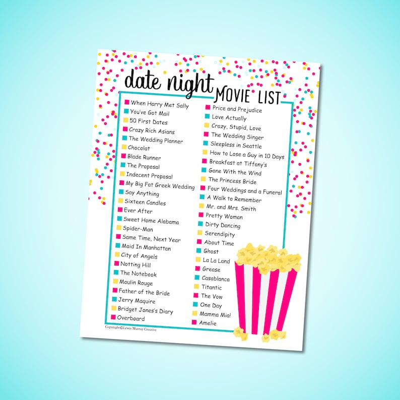 Date Night Kit Printable PDF Instant Download Date Night - Etsy