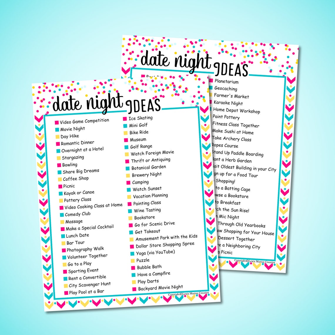 Date Night Kit Printable PDF Instant Download Date Night | Etsy