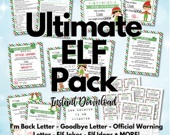 Elf Printables - Editable Elf Printables - Elf Letters - Personalized Elf Letters - Christmas Elf - Elf Printables - Elf Christmas Printable