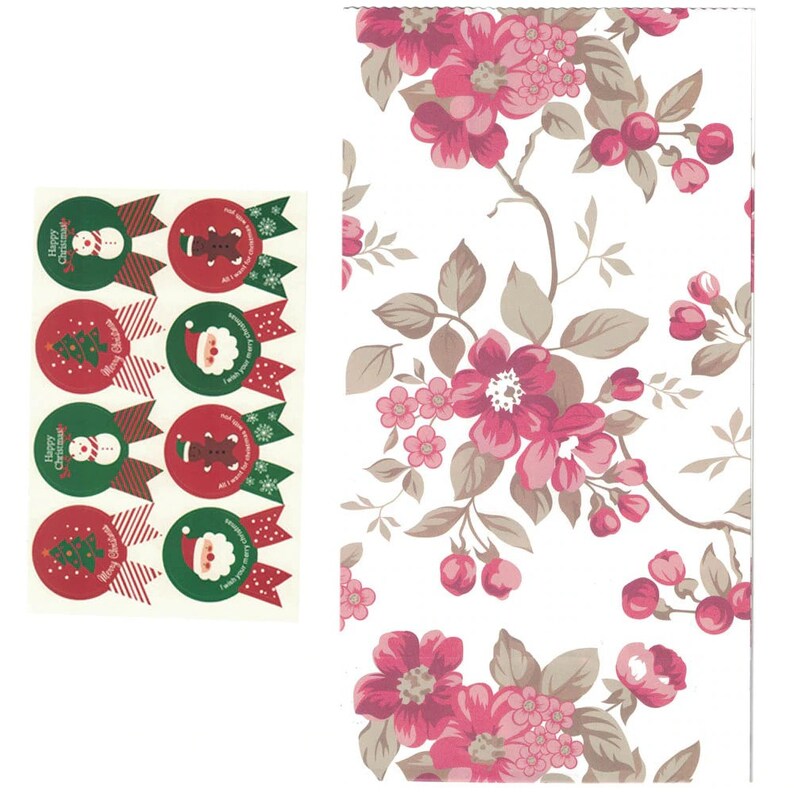 Gift Paper Bag Paper Stickers Xmas Candy Food Cookies Packing Paper Bags 40pcslot Christmas Kraft Paper Bag