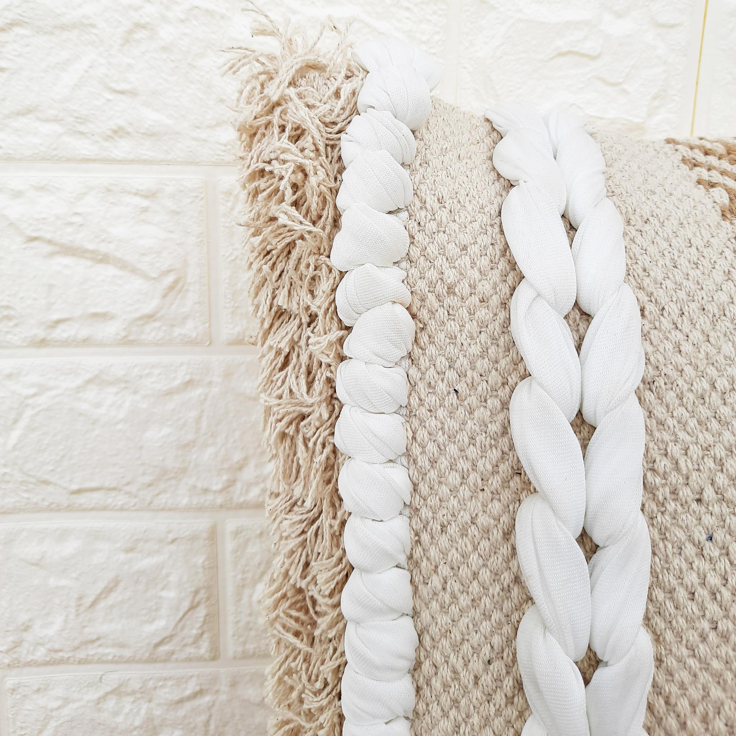 Cotton & Jute Hand Woven Pillows Natural Jute Brown Natural Etsy