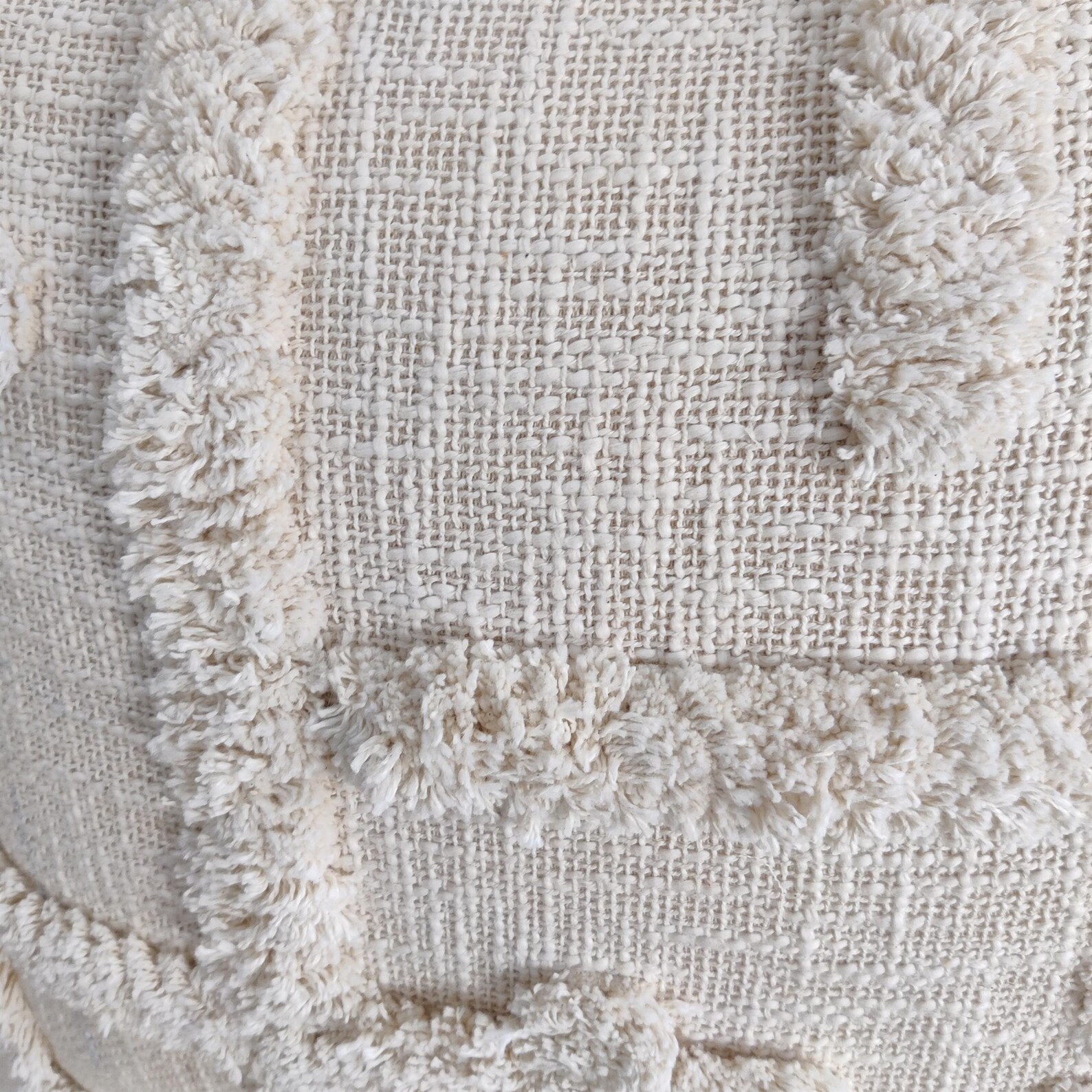 Off White Ivory Natural Raw Cotton Cushion Cover Tufted Boho Etsy