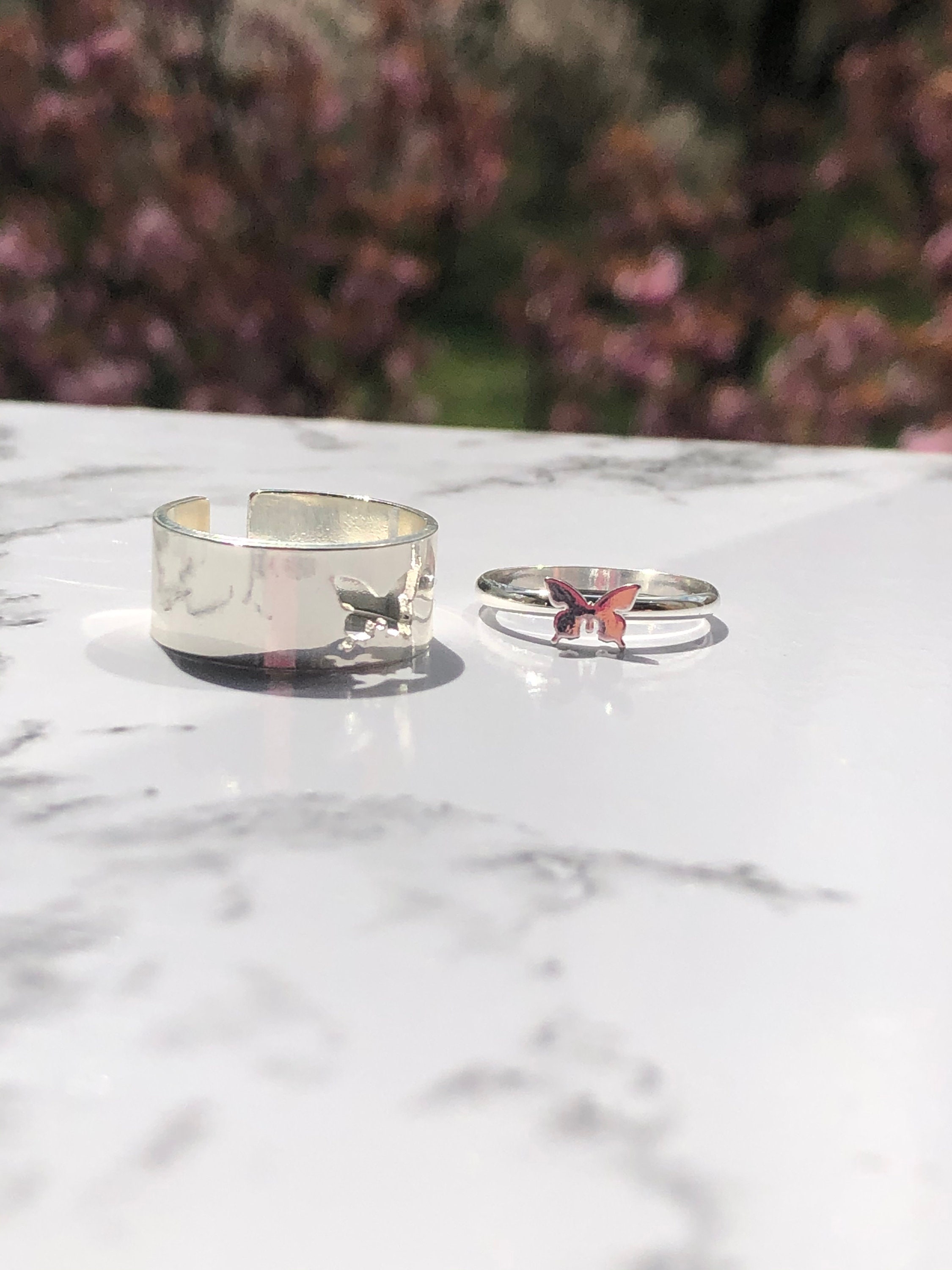 Butterfly Promise Ring Set Etsy