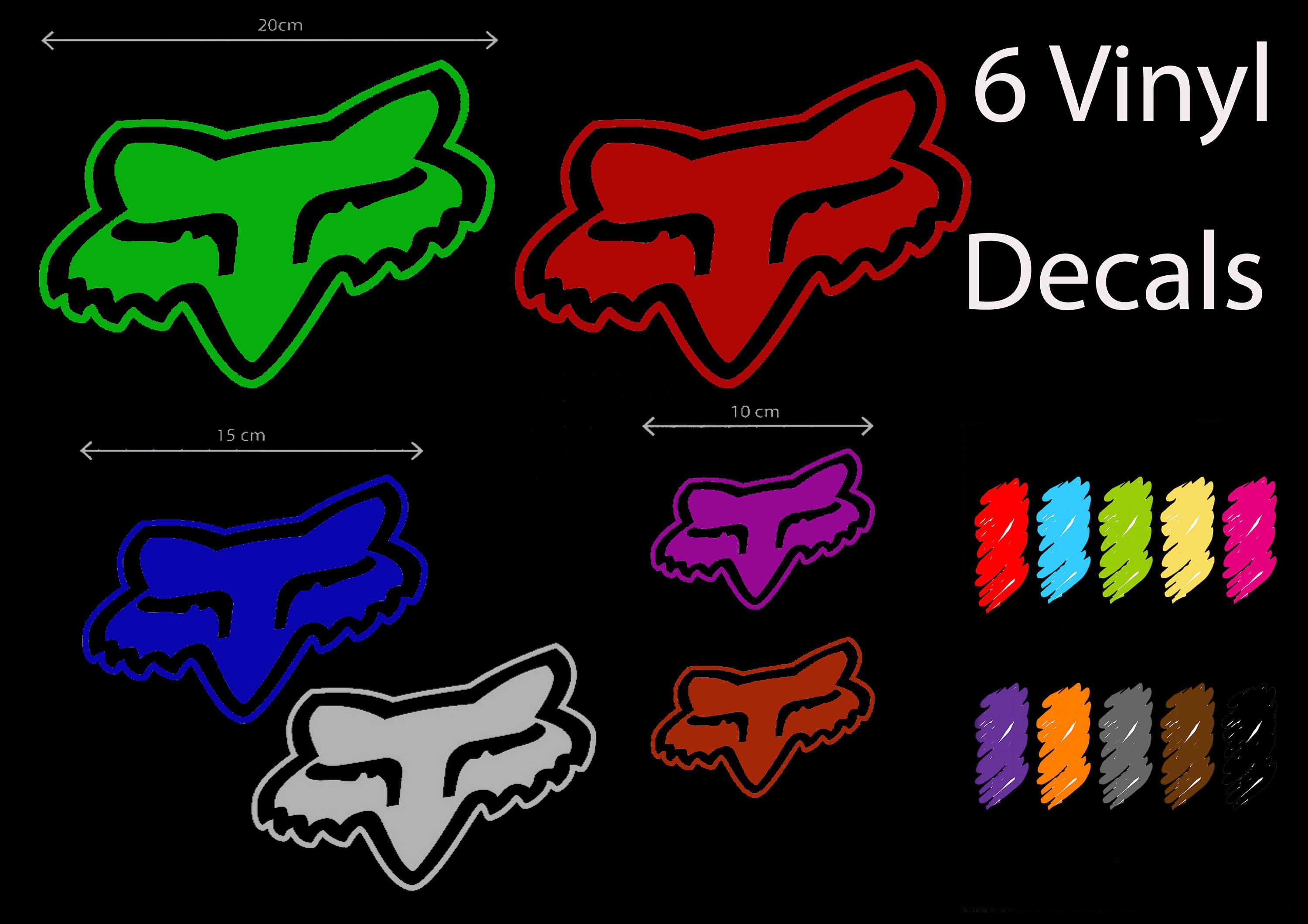 Fox Racing Deca Fox Racing Head Stickers