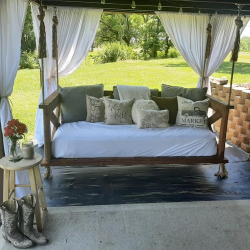 Twin Size Porch Swing Bed Etsy