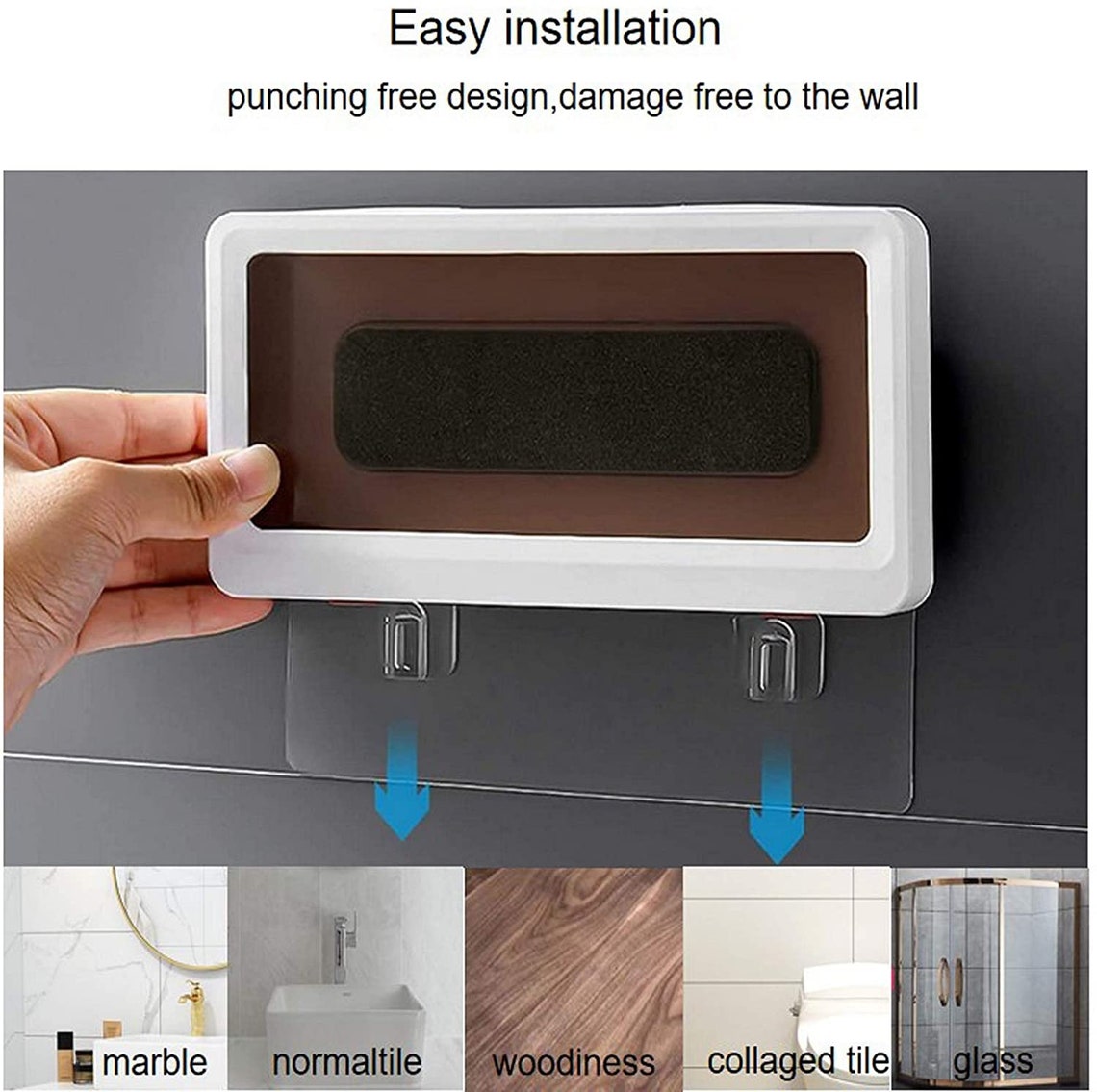 Wall Mount Shower Phone Holder Bathroom case Mount Shelf Etsy