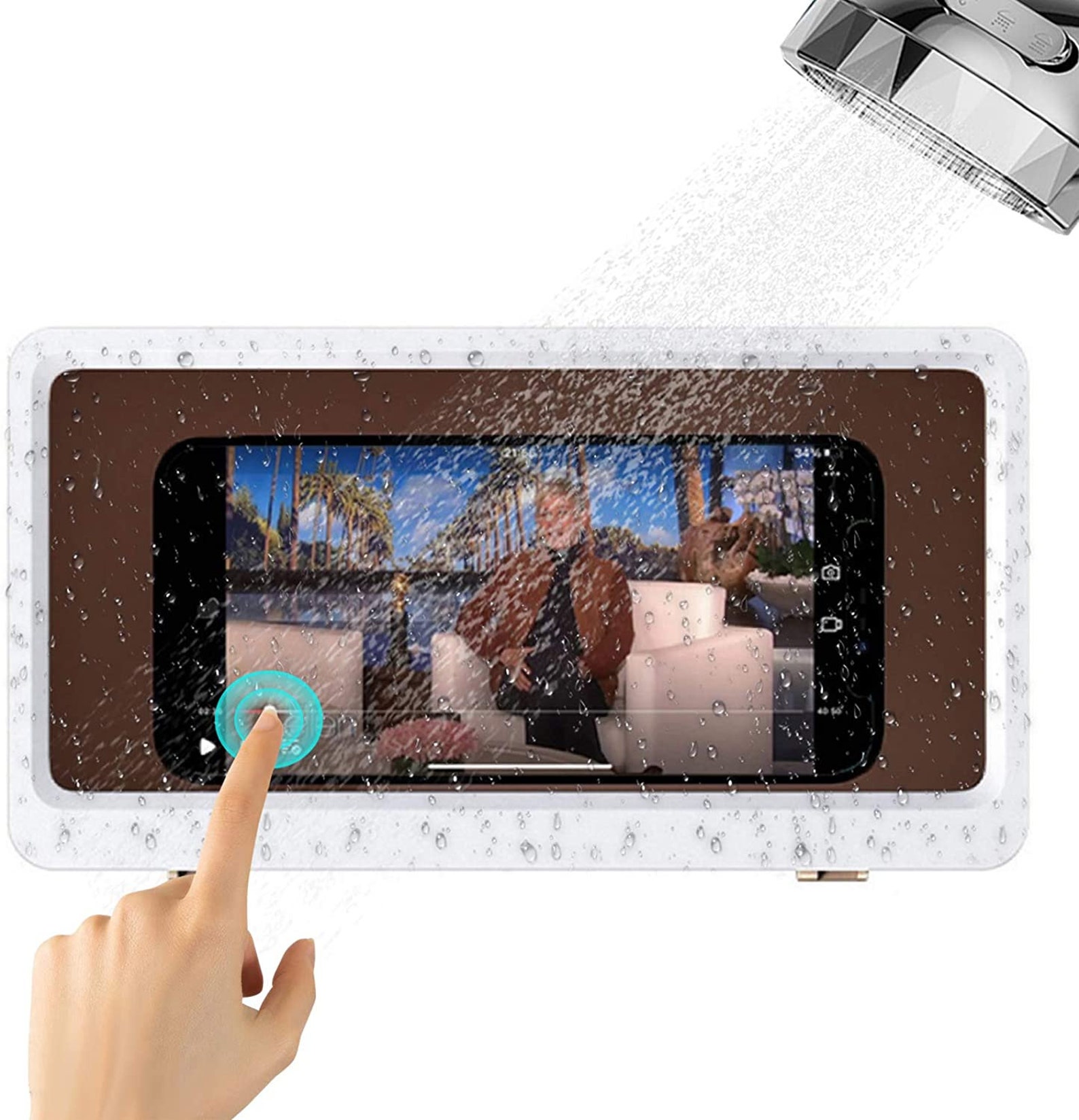 Wall Mount Shower Phone Holder Bathroom case Mount Shelf Etsy