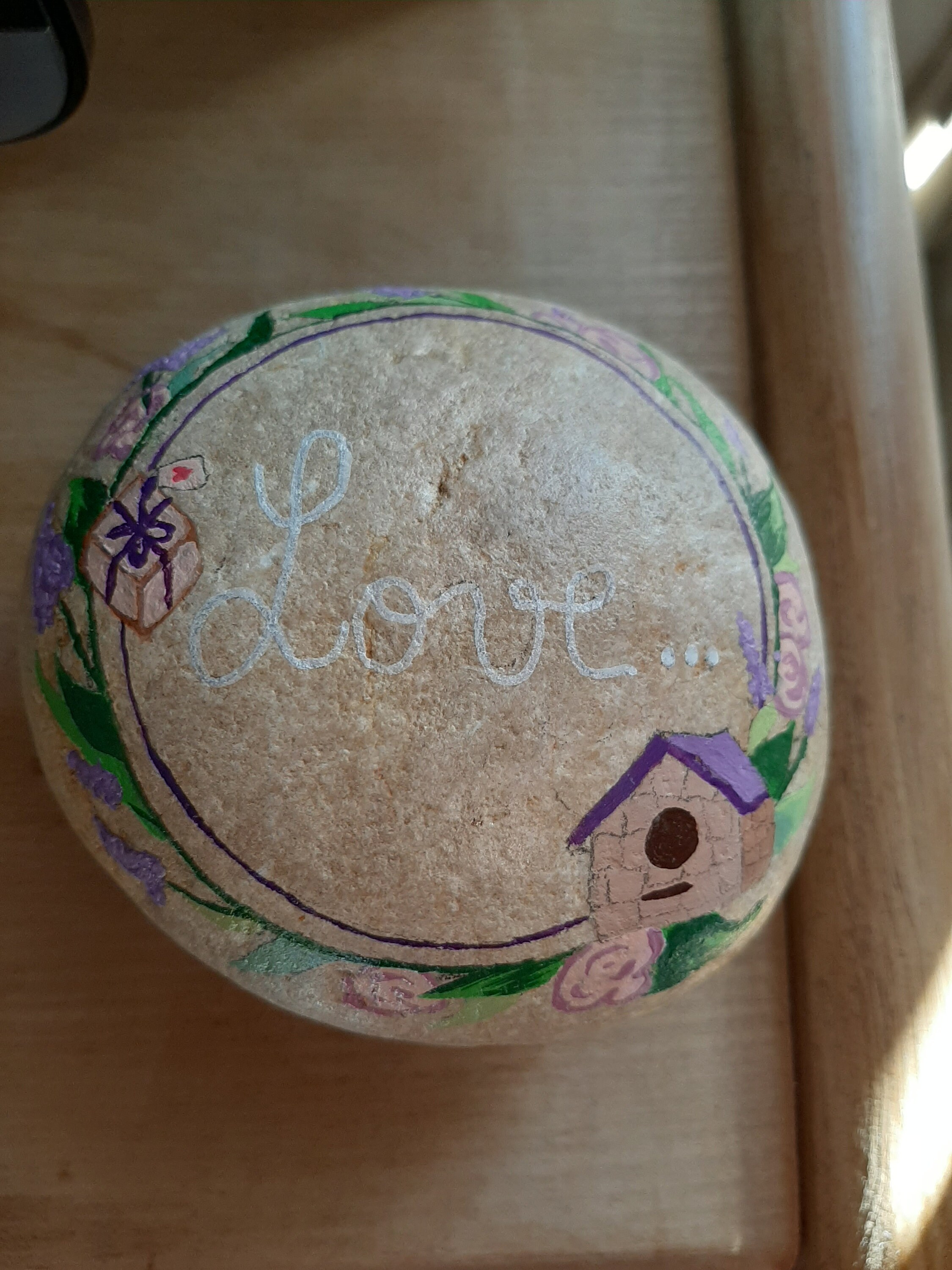 Galet Love et Lavande