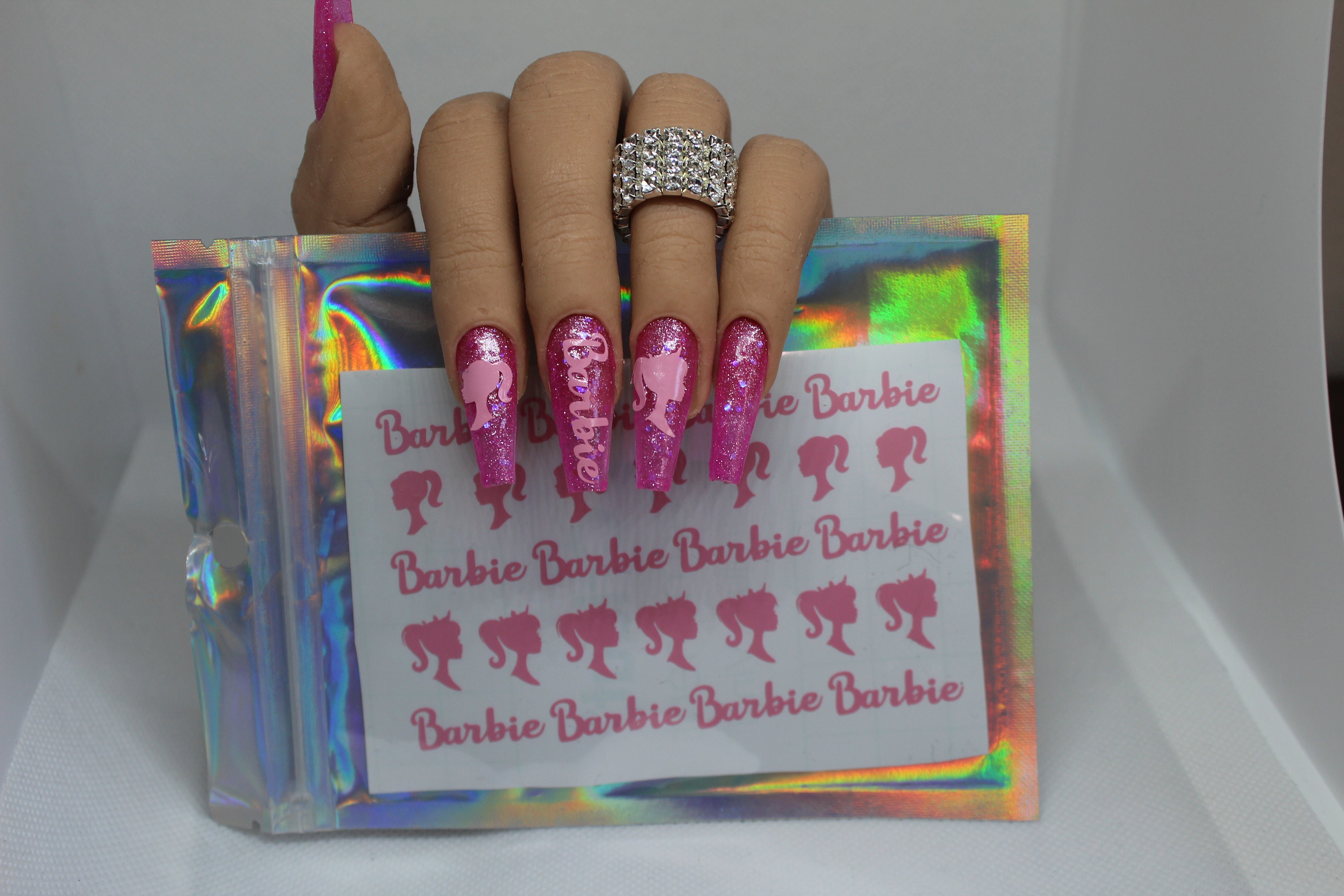 Barbie Birthday Nail Decals - wide 7