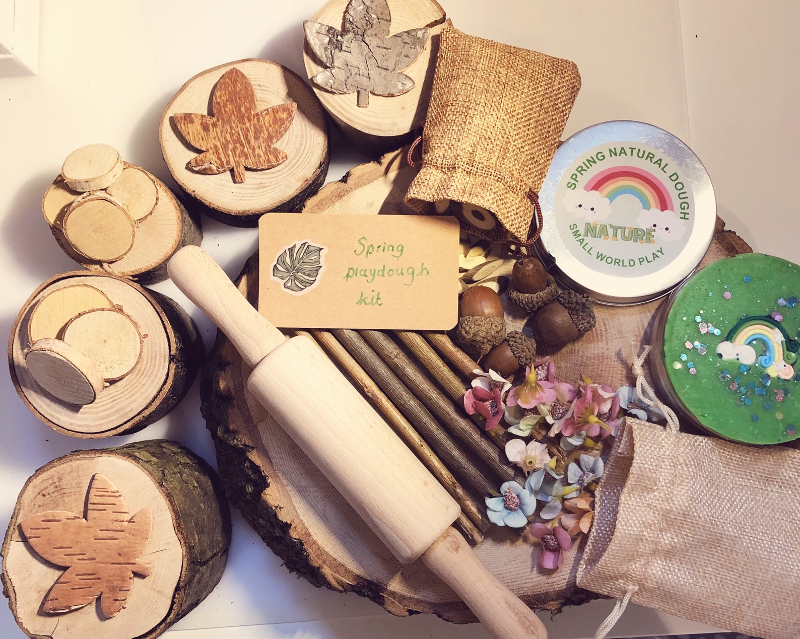 Natural playdough loose parts play dough box Etsy