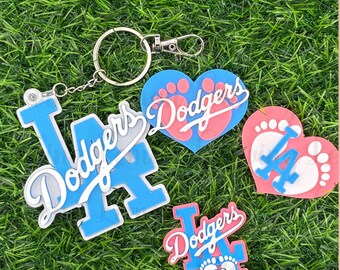 Los Angeles Baseball Sports Fan Retractable Badge Reel | Fan Keychain | ID Holder for NICU, L&D, Mother Baby RN