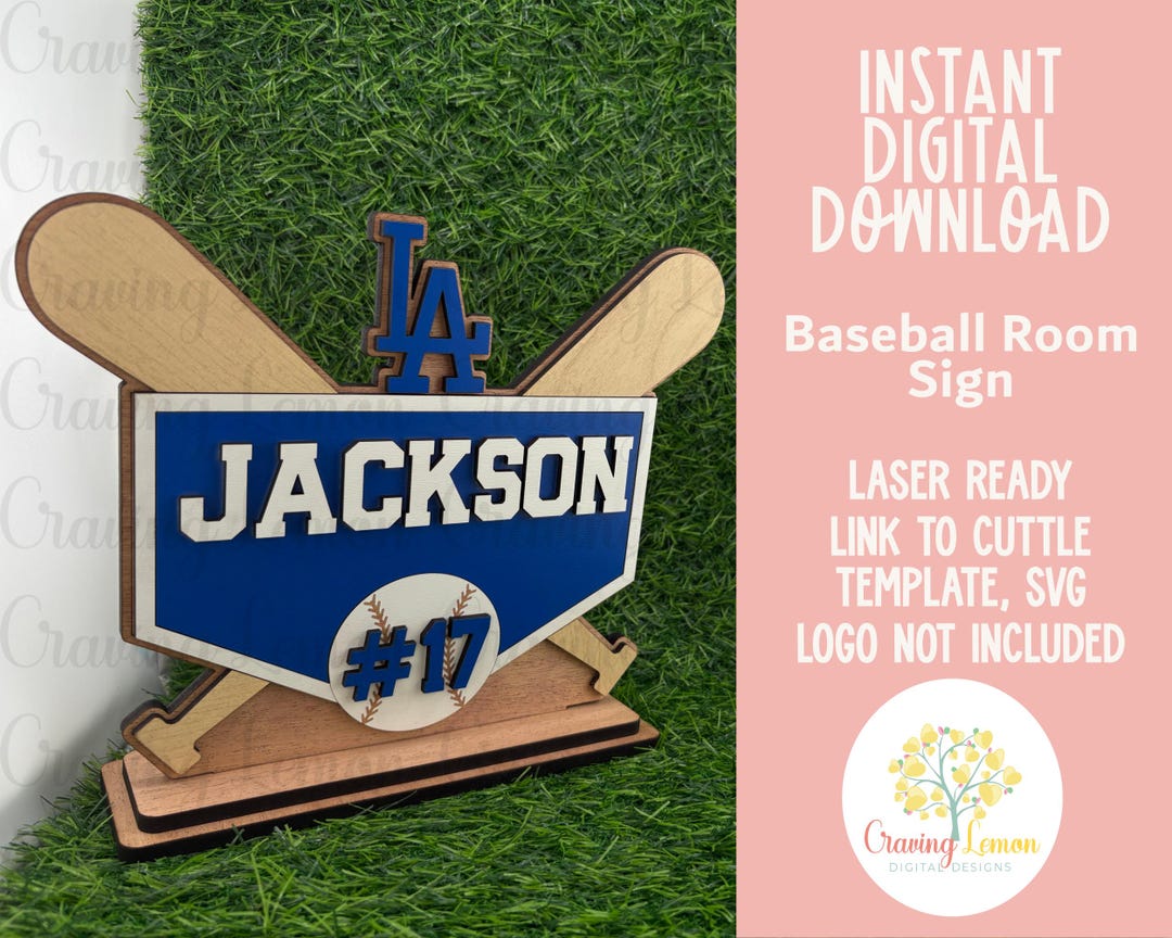 Baseball Name Sign SVG | Layered Baseball Sign File | Custom Name and ...