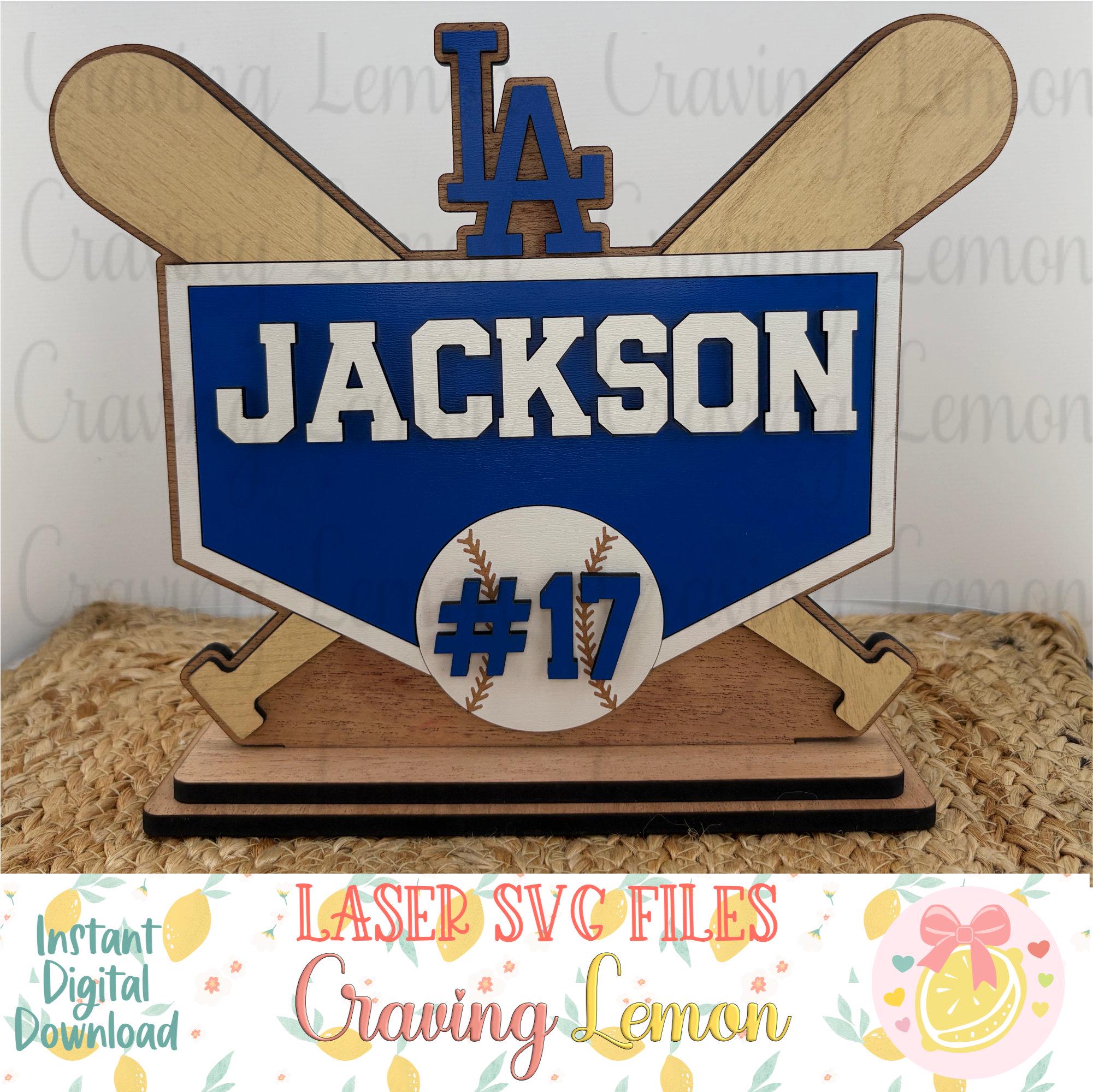 Baseball Name Sign SVG | Layered Baseball Sign File | Custom Name and ...