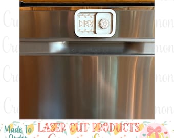 Dishwasher Clean Dirty Magnet | Sliding Dishwasher Sign | Clean Dirty Dishwasher Indicator | Kitchen Magnet