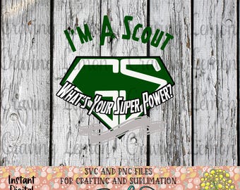 Superpoder Scout / Líder de tropa / svg / Archivo de corte para Cricut, Silhouette / DESCARGA INSTANTÁNEA