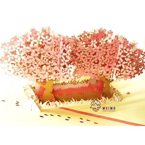 3D Pop Up Greeting Card Sakura Cherry Blossom Tree Handmade, Christmas, Birthday, Mother&#39;s Day, Mom, Anniversary, Valentine&#39;s Day, Thank You