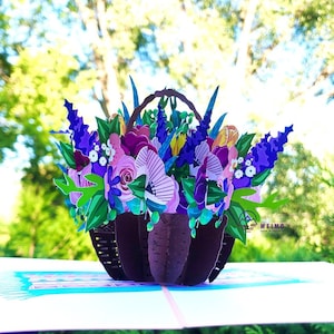 3D Pop Up Greeting Card Flower Floral Handmade Birthday Thank You Valentine&#39;s Day, Anniversary Sympathy Spring Summer Family Friends Teacher