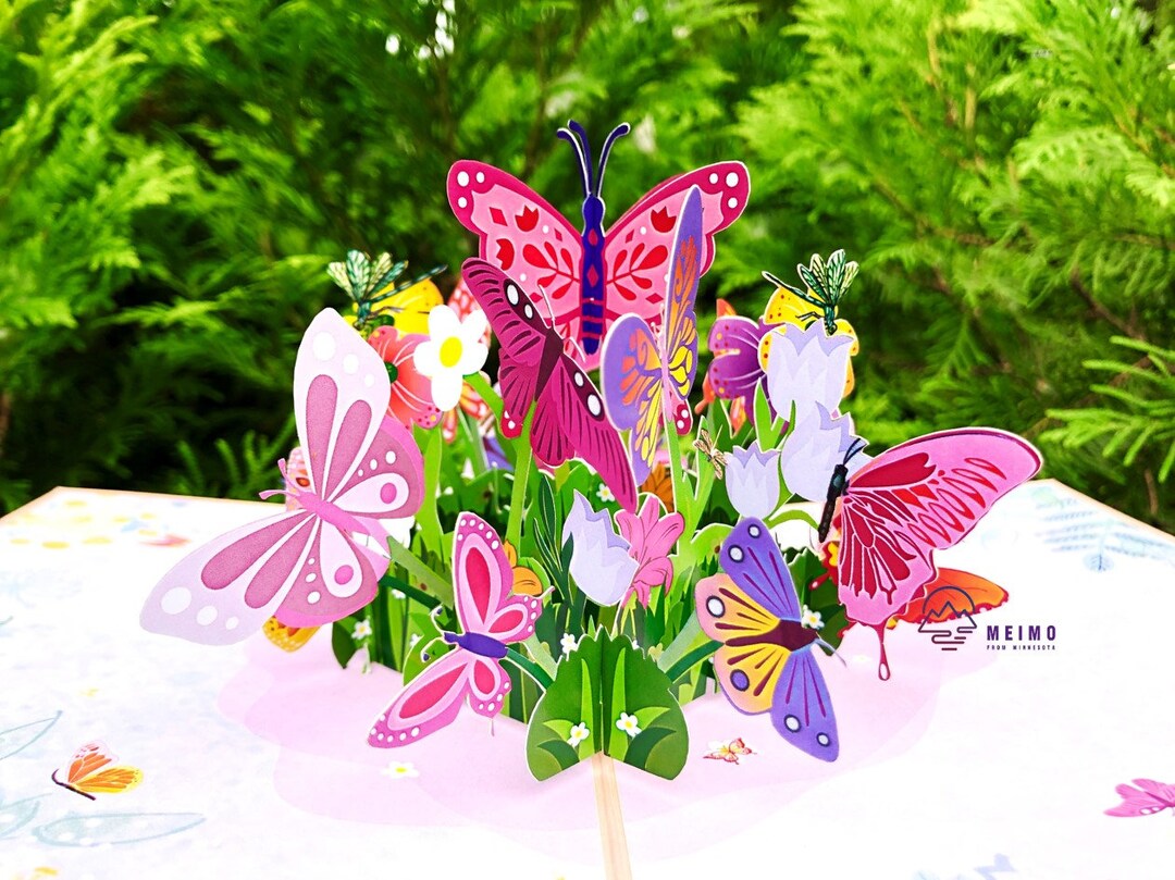 3D Butterfly Pop up Card, Handmade Greeting for Mother's Day - Etsy