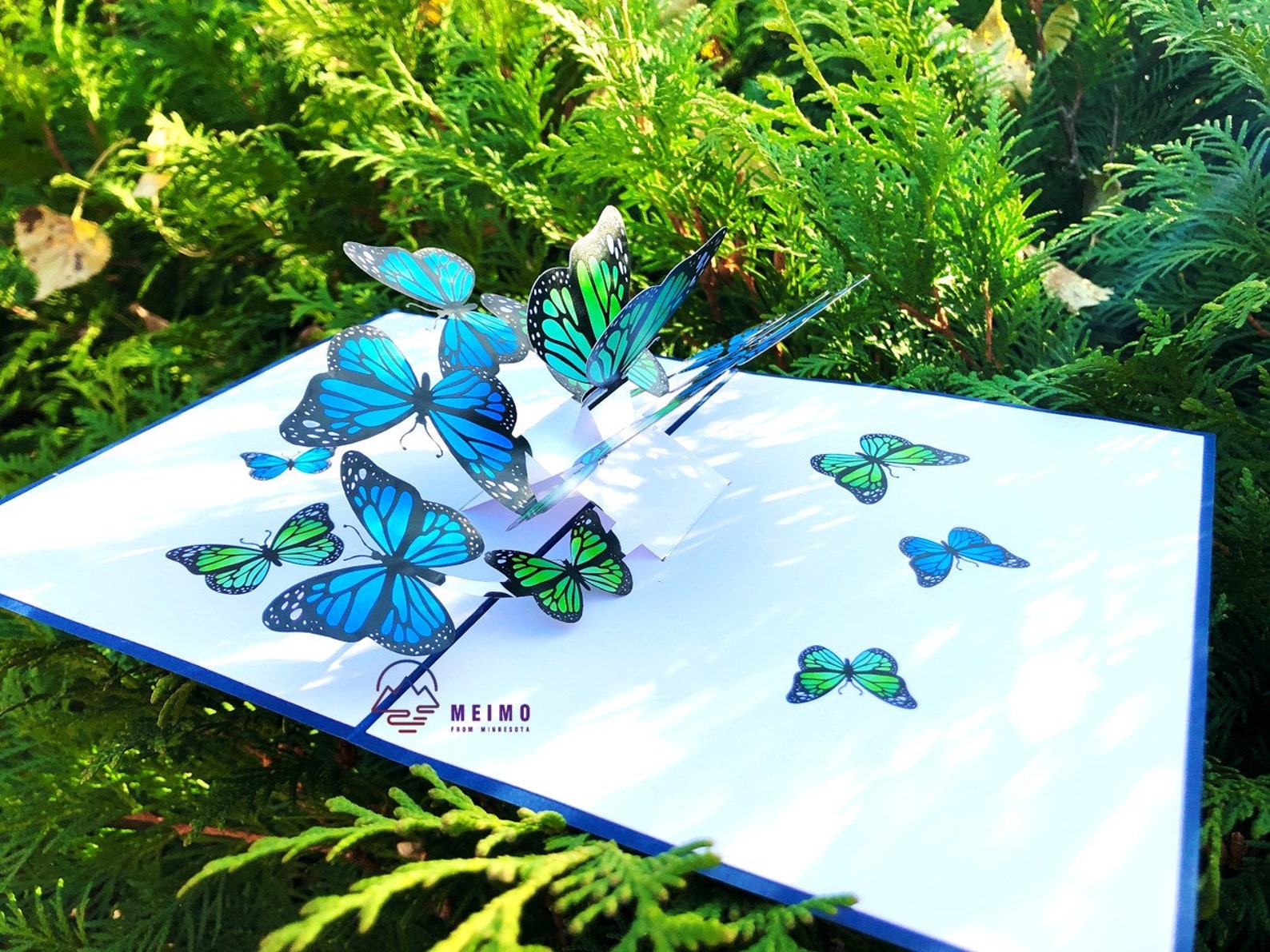 3D Pop Up Butterfly Card, Gold Stamping Butterfly Greeting Card